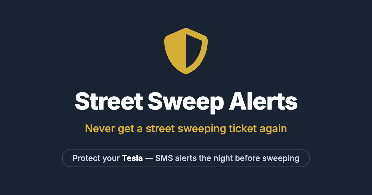Ticket Alert Street Sweep Alerts - Never Get a Ticket Again